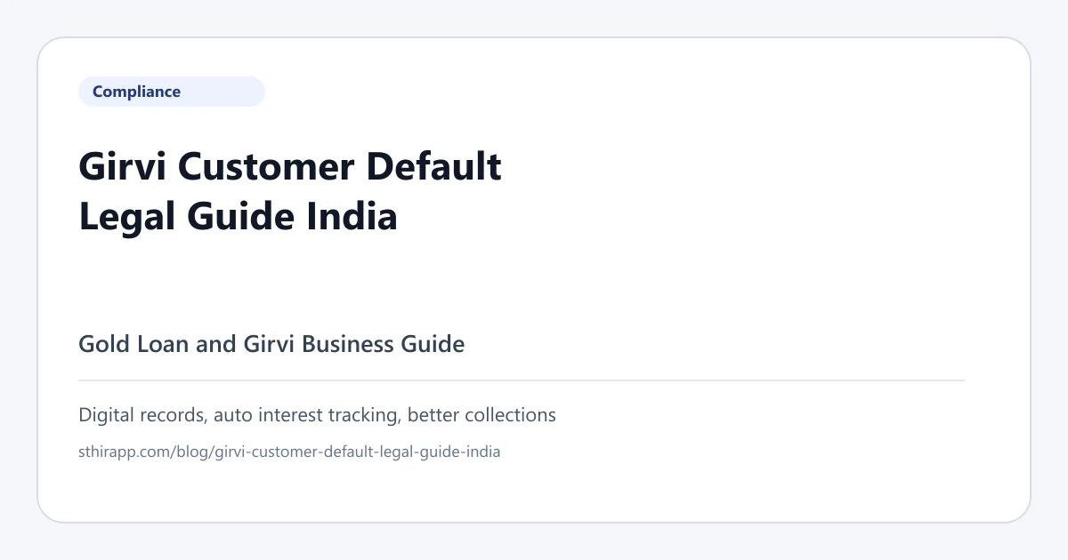 What Happens When a Girvi Customer Defaults? Legal Guide