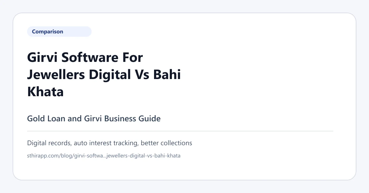 Girvi Software for Jewellers - Why Digital Beats Bahi Khata