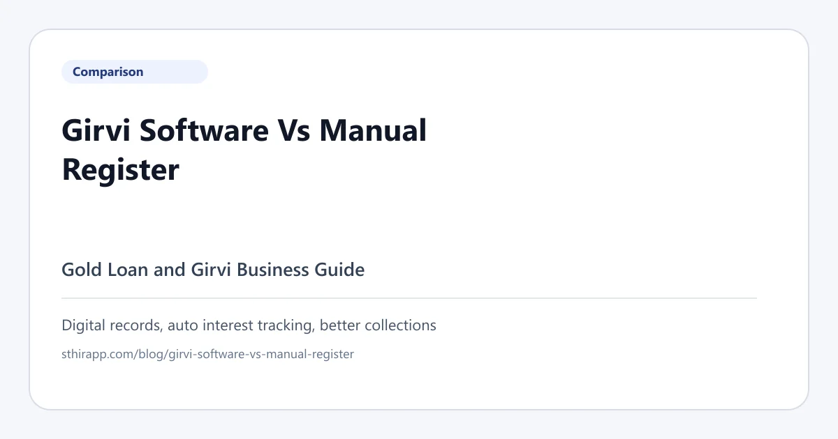 Girvi Software vs Manual Register - Which is Better for Jewellers?