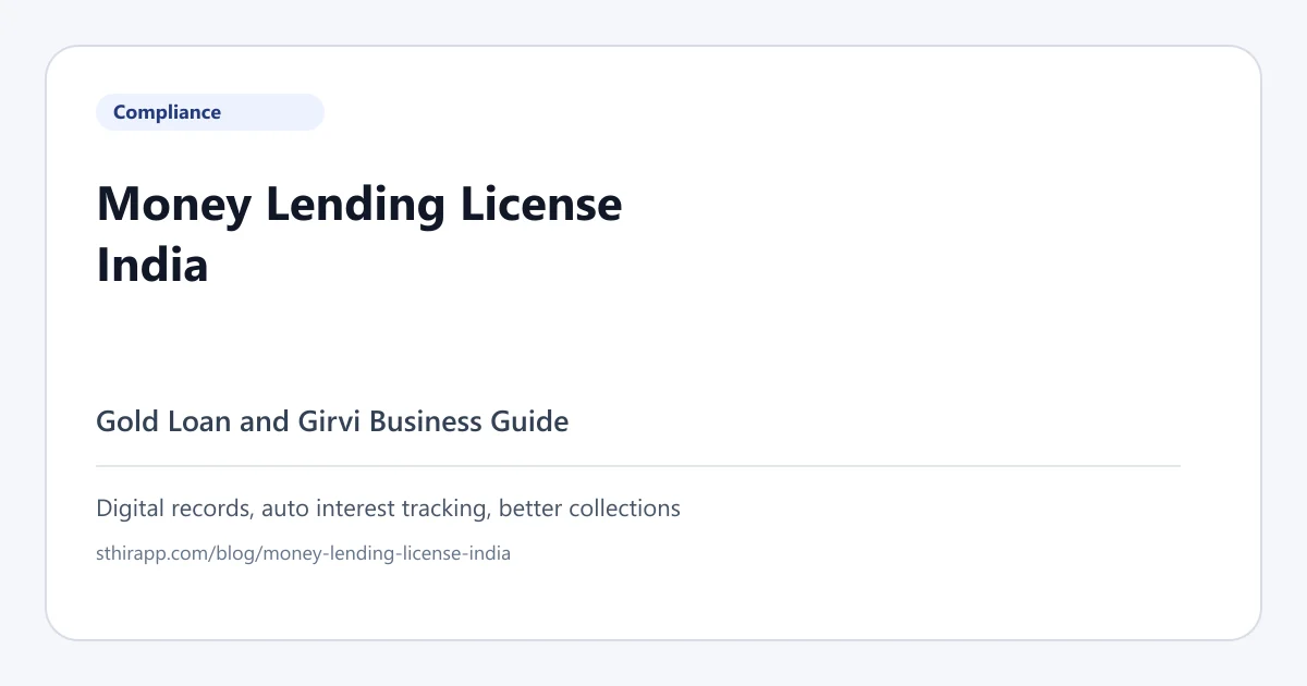 Money Lending License in India - How to Get It